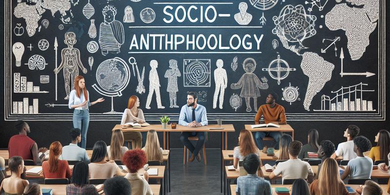 Formation en Socio-Anthropologie : Un Choix Interdisciplinaire Formation en Socio-Anthropologie : Un Choix Interdisciplinaire