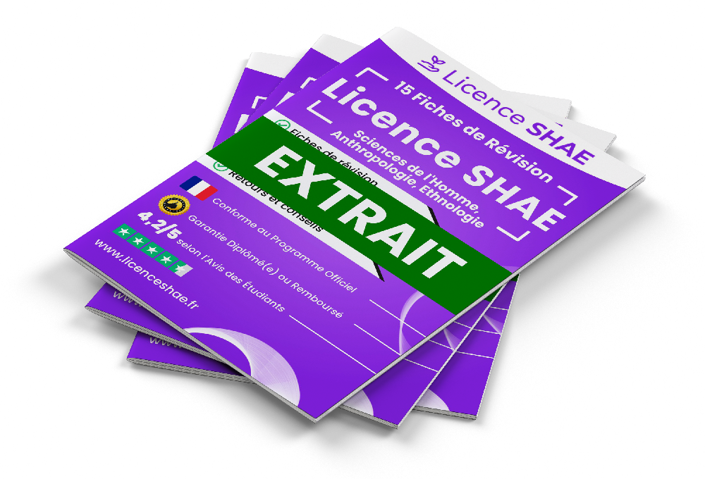 15 Fiches Révision gratuites Licence SHAE